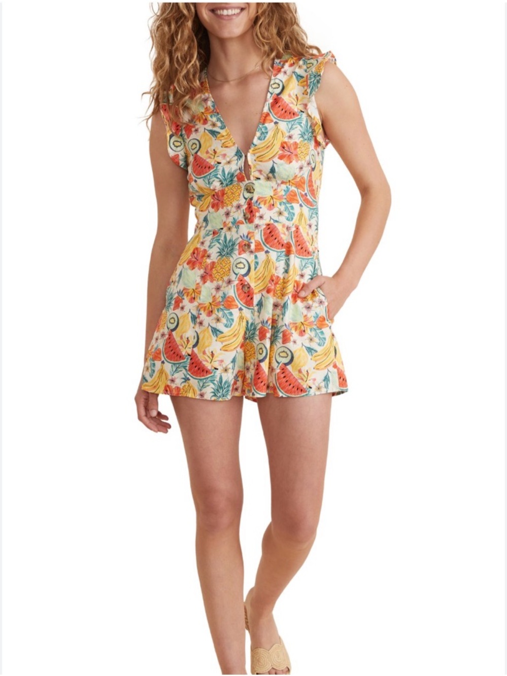 Marine Layer Camila romper with pockets, S.
